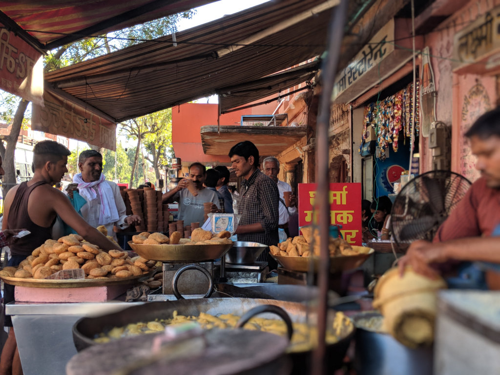 International Travel Hacks - Eat where the locals eat, including street food