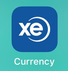 travel app icon for xe currency