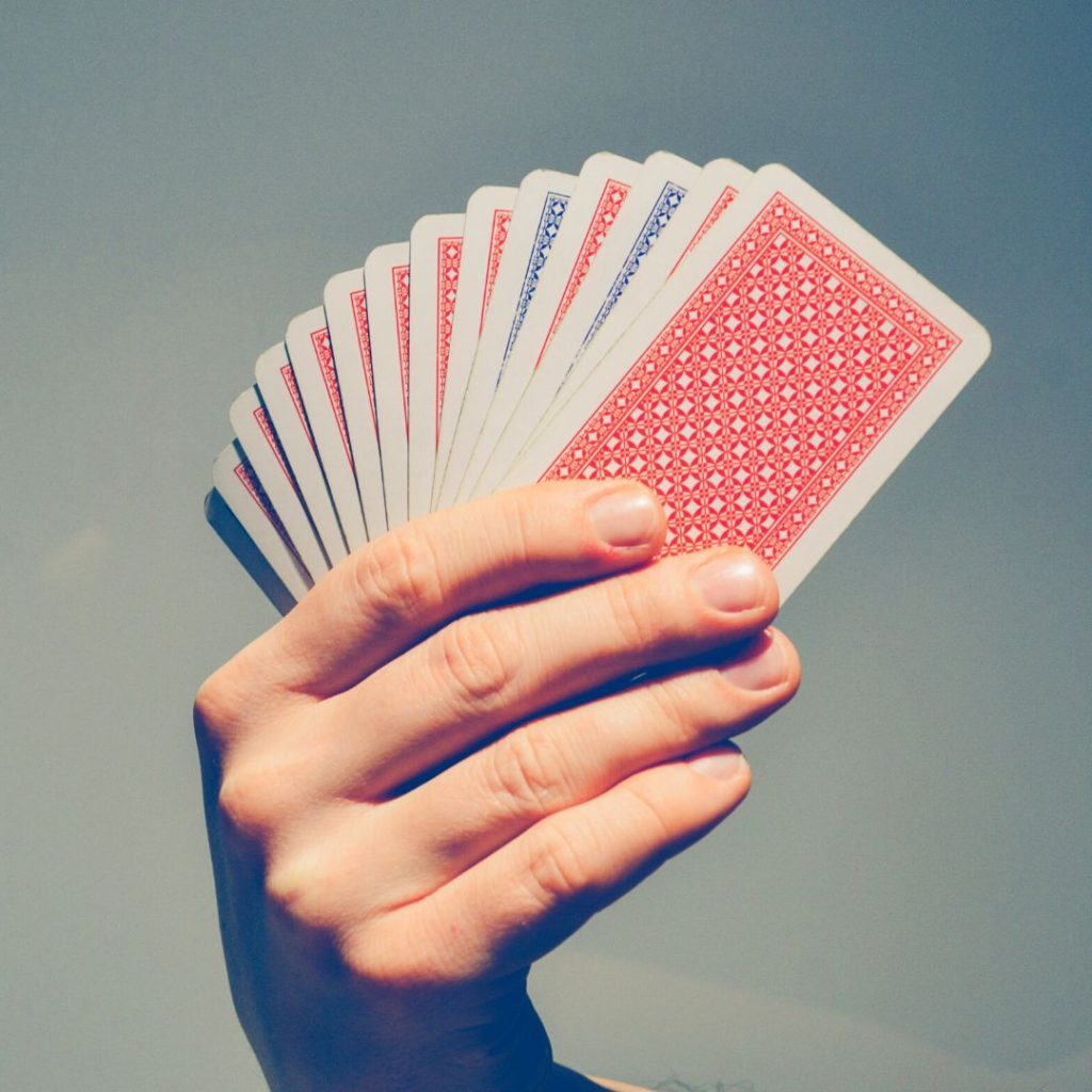 a deck of playing cards